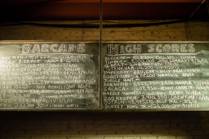 Barcade High Scores