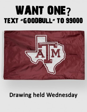 Texas A&M State of Texas Outline Flag