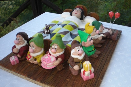 Snow White and the Seven Dwarves, Cake by Jamie Burrow
