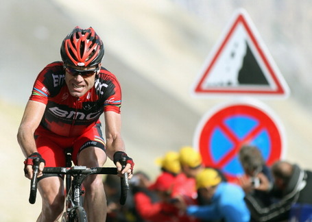 Tour de France, Cadel Evans, col du Galibier. Bryn Lennon/Getty.