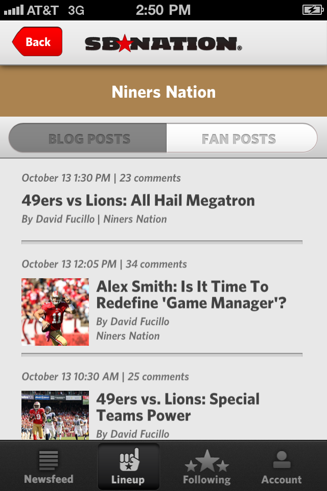 SB Nation iPhone app
