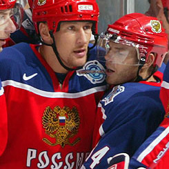 Kovalev and Samsonov have been teammates in Montreal and for their country..