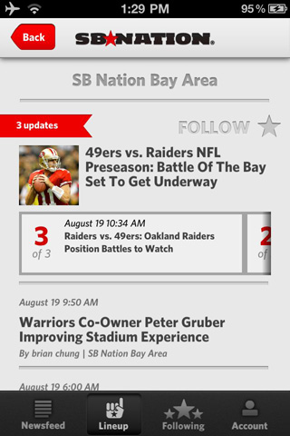 SB Nation iPhone app